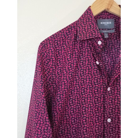 Bonobos Tailored Slim Fit Shirt Mens 15.5 / 33 Button Down Stretch Kisses - Picture 5 of 10